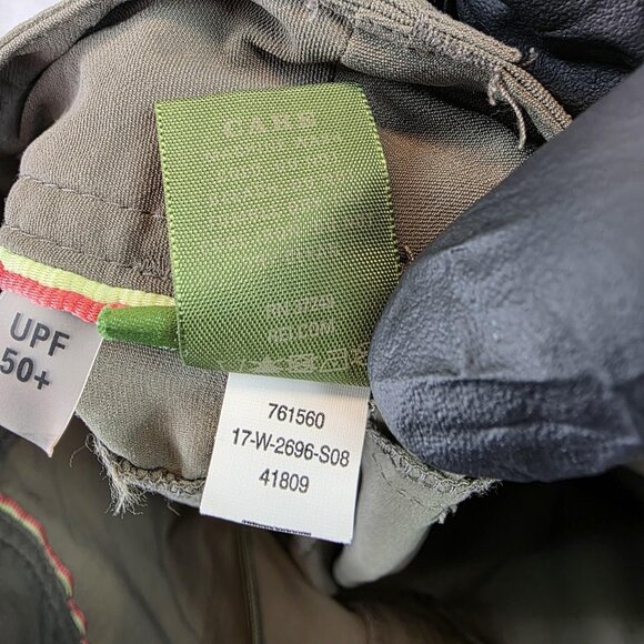 REI Hiking Pants Womens Size 10 Green UPF 50+ Quick Dry Zip Ankle Drawcord Nylon - Picture 11 of 12